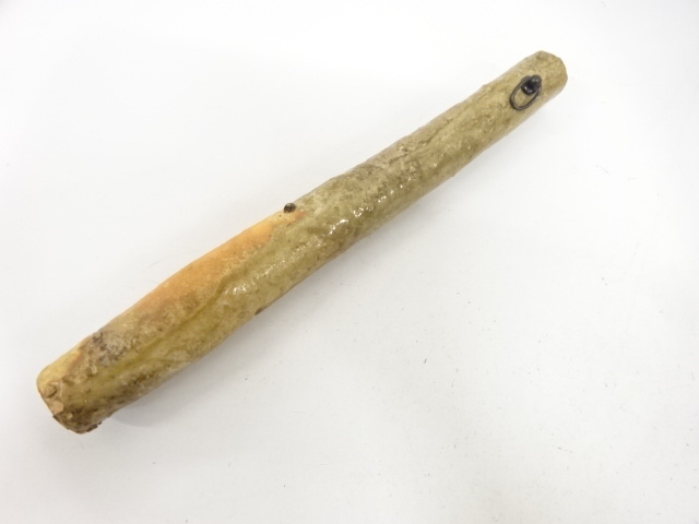  信楽焼　寺垣外窯　杉本貞光造　尺八　掛花入(大徳寺：立花大亀書付)